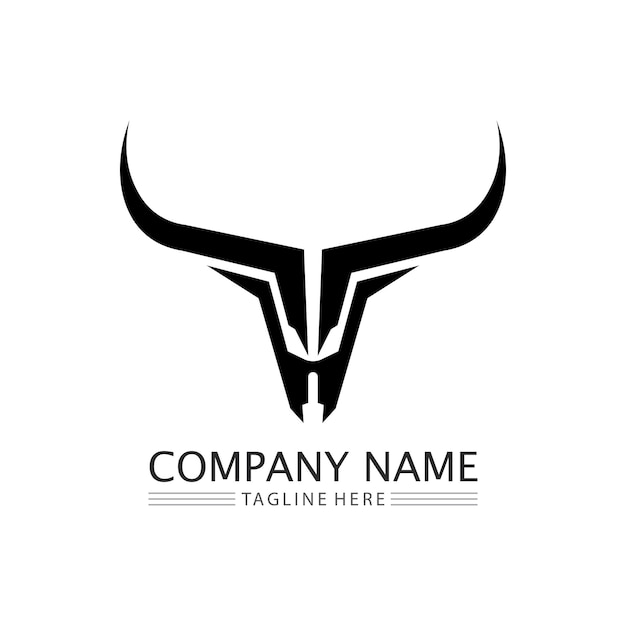 Bull logo and symbols vector template icons app