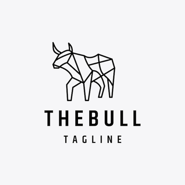 Bull logo vector icon design template