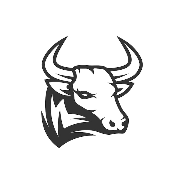 Bull logo vector illustration design creative and simple design can uses as logo and template for company