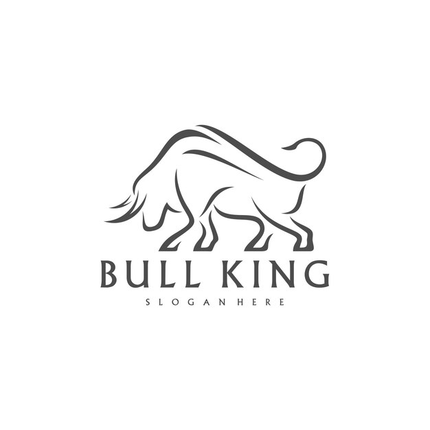 Bull logo vector illustration design creative and simple design can uses as logo and template for company