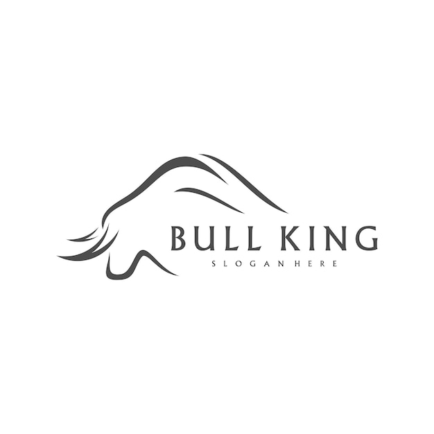 Bull logo vector illustration design creative and simple design can uses as logo and template for company