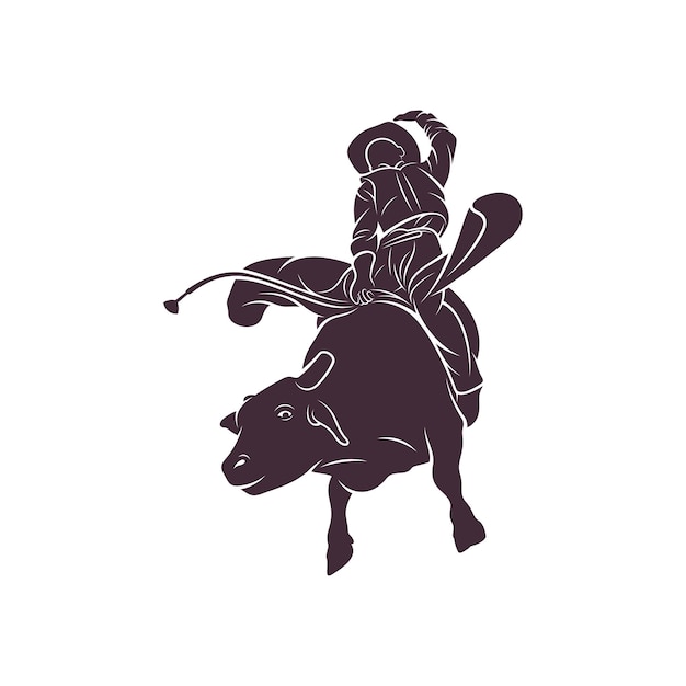 Bull Rider design vector illustration Creative Bull Rider logo design concepts template icon symbol