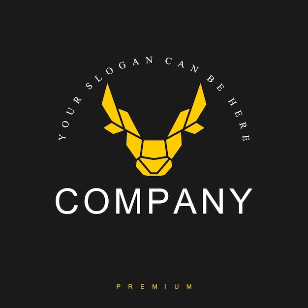 bull's head logo design