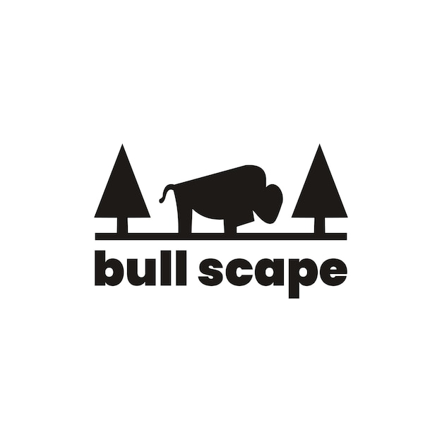 Bull simple logo vector illustration