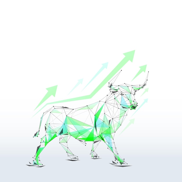 Bull stock market Finance vector concept