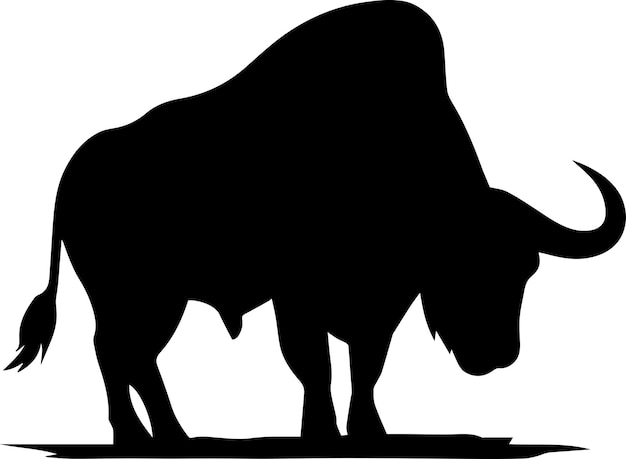 A bull vector silhouette illustration