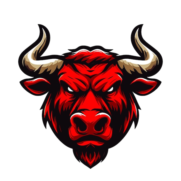 Vector a bull with horns that says quot buffalo quot