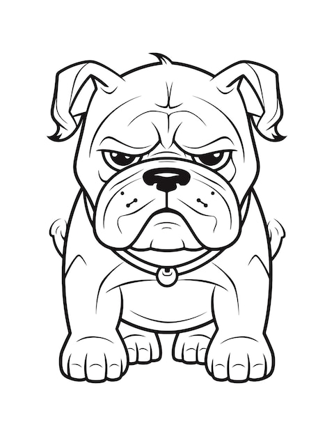 Bulldog Coloring page