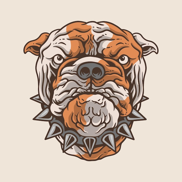 bulldog dog head sticker logo