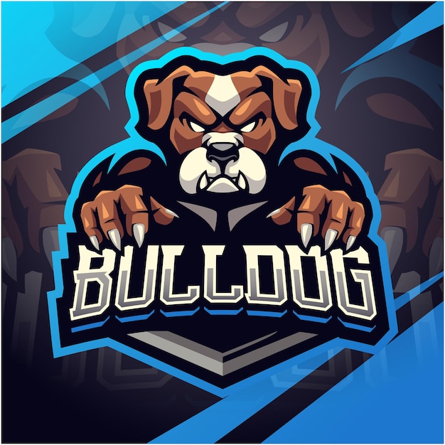 Bulldog esport mascot logo design