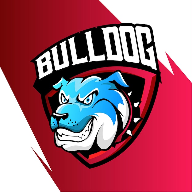 BullDog Esport Mascot logo Vector