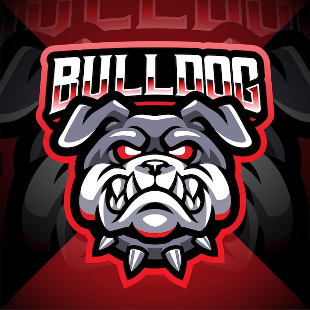 Bulldog Head esport Mascot Logo