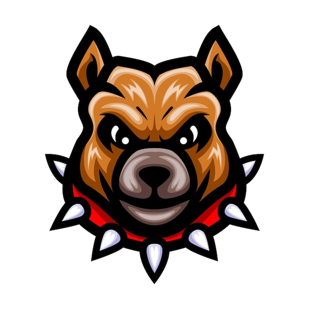 Bulldog head logo mascot design