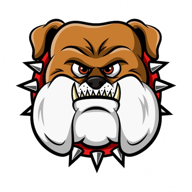 Bulldog Head Mascot illustration