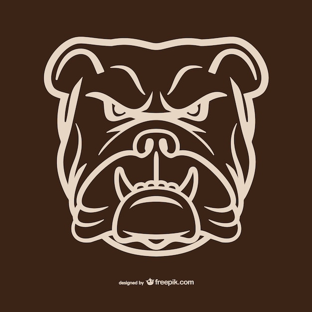 Vector bulldog head outline