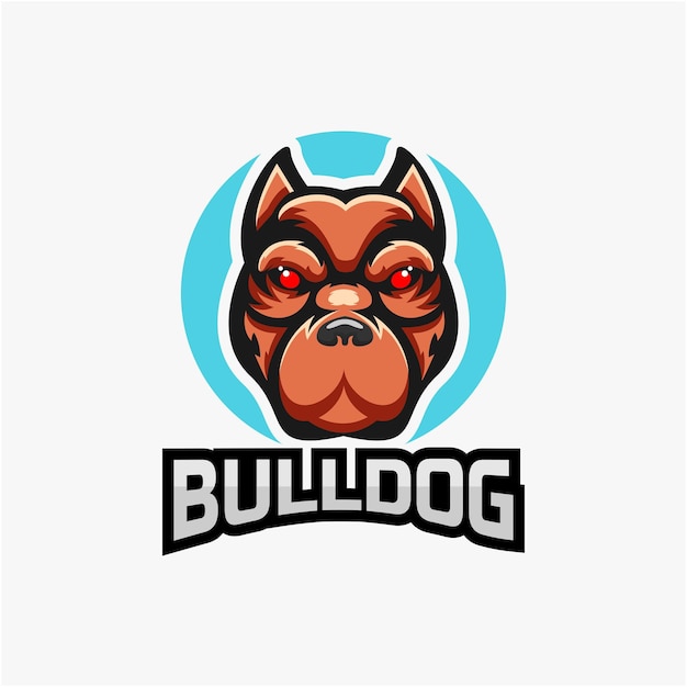 Bulldog illustration logo design