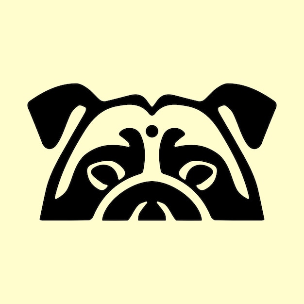 Bulldog logo design icon symbol vector template