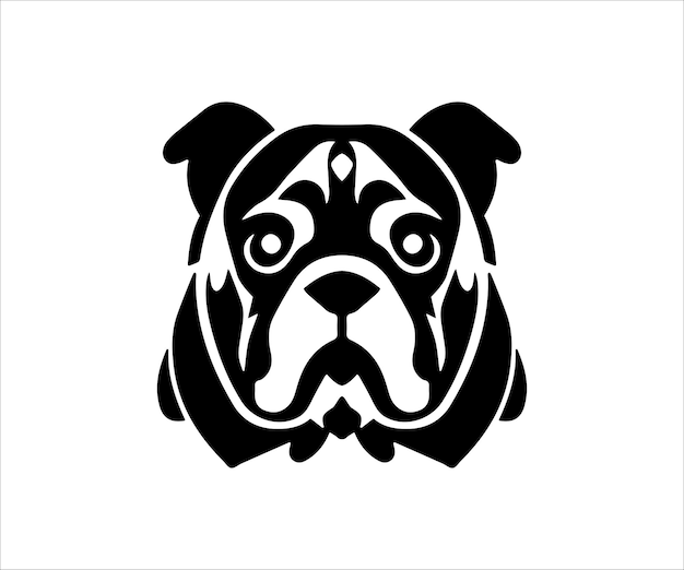 Bulldog logo design icon symbol vector template