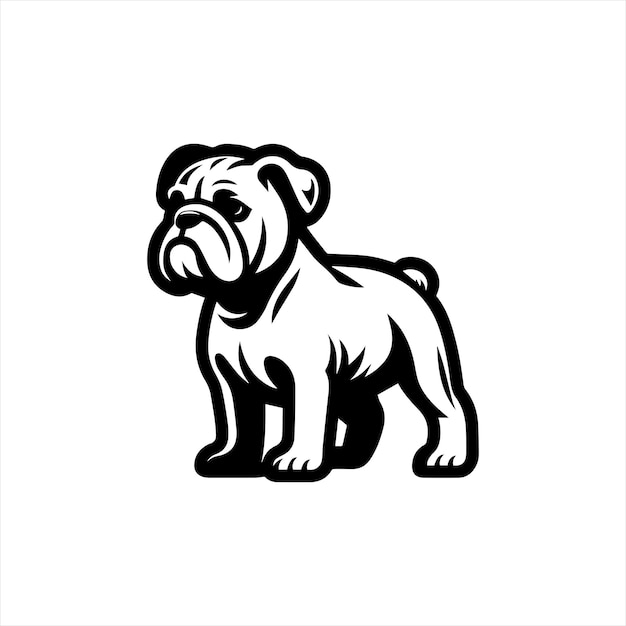 Vector bulldog logo design icon vector silhouette