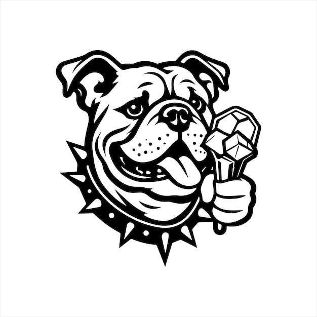 Vector bulldog logo design icon vector silhouette