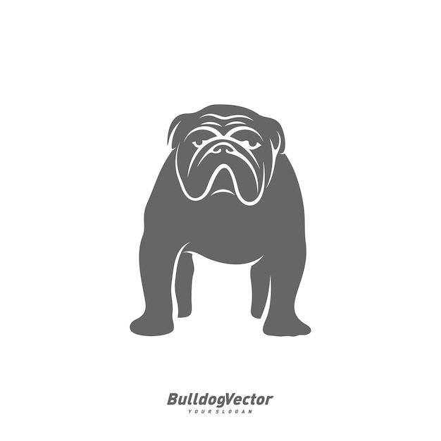 Vector bulldog logo design vector template silhouette of bulldog design illustration