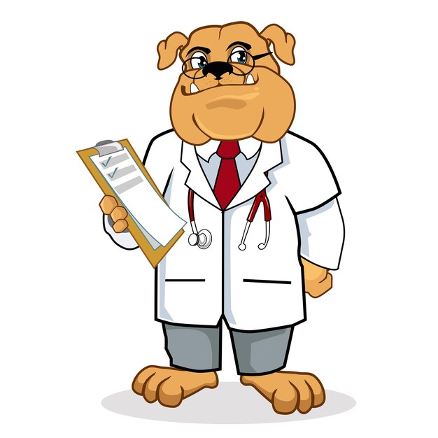 Vector bulldog mascot cartoon in vector