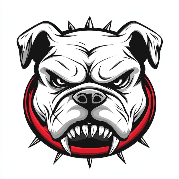 Vector bulldog mascot head vector graphic logo