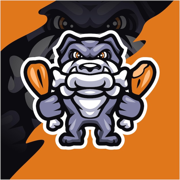 Bulldog mascot logo design