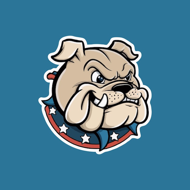 Vector bulldog mascot logo template for esports team