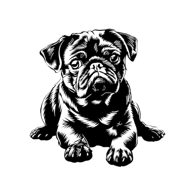 Vector bulldog set dog stock vector illustration