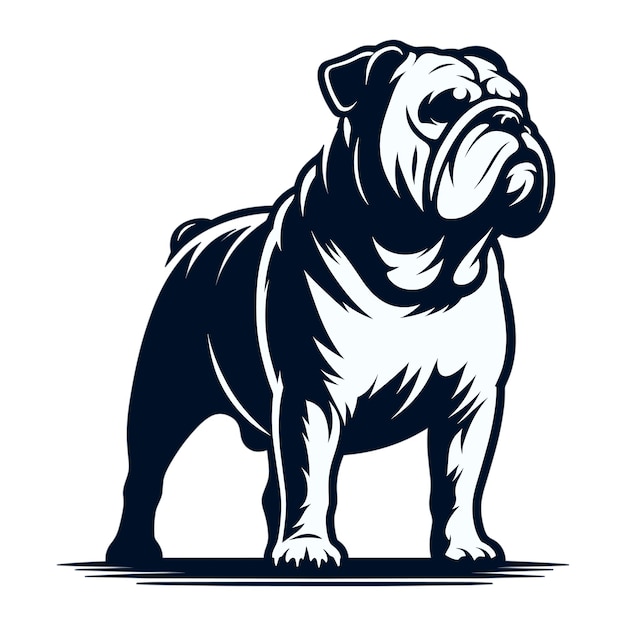 bulldog silhouette vector illustration