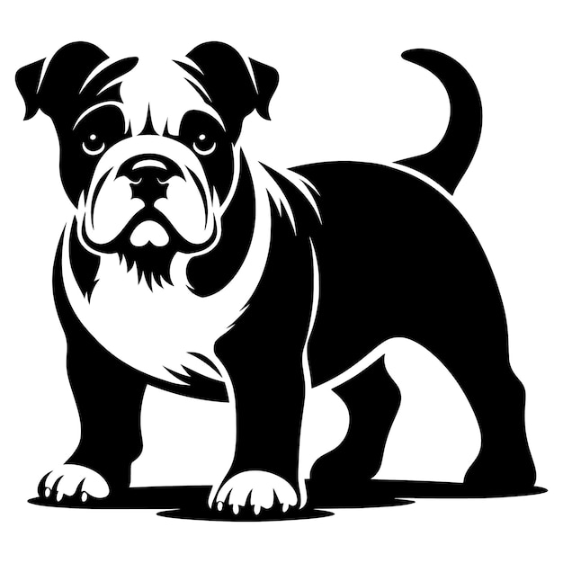 bulldog silhouette vector