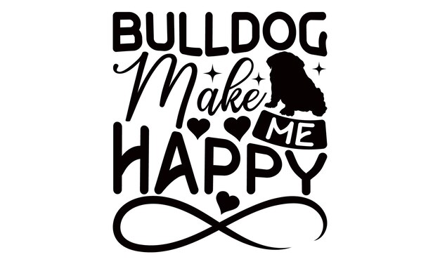 Vector bulldog t shirt design typography svg digital download eps10