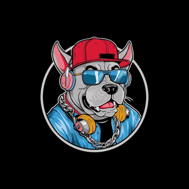 Vector bulldog t shirt design