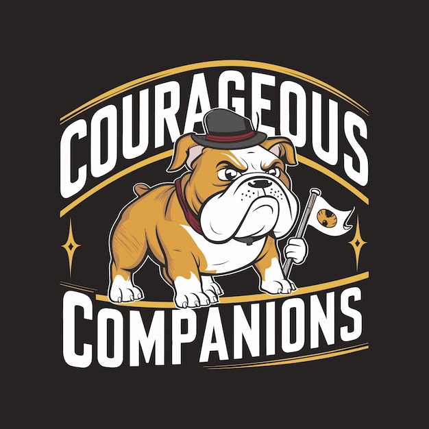 Bulldog tshirt design template Bulldog lettering