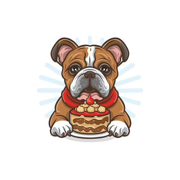 Vector bulldog vector art illustration