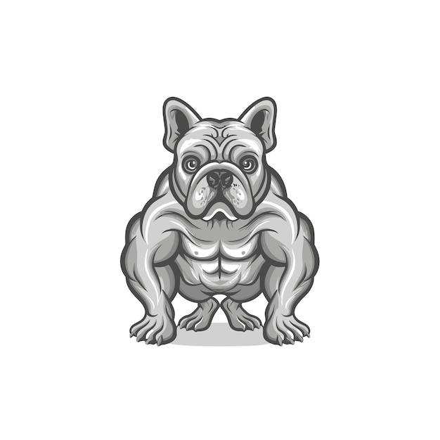 Vector bulldog vector art illustration