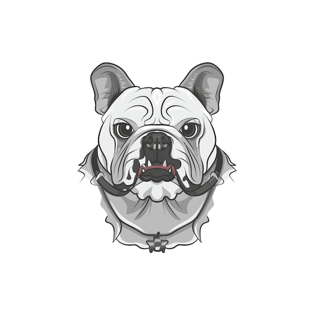 Vector bulldog vector art illustration