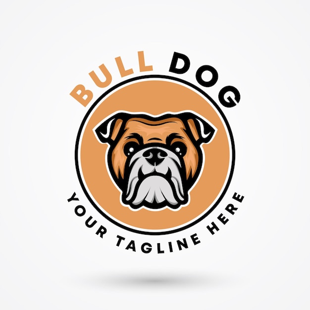 Bulldog Vector Logo Design Minimal Bulldog logo design