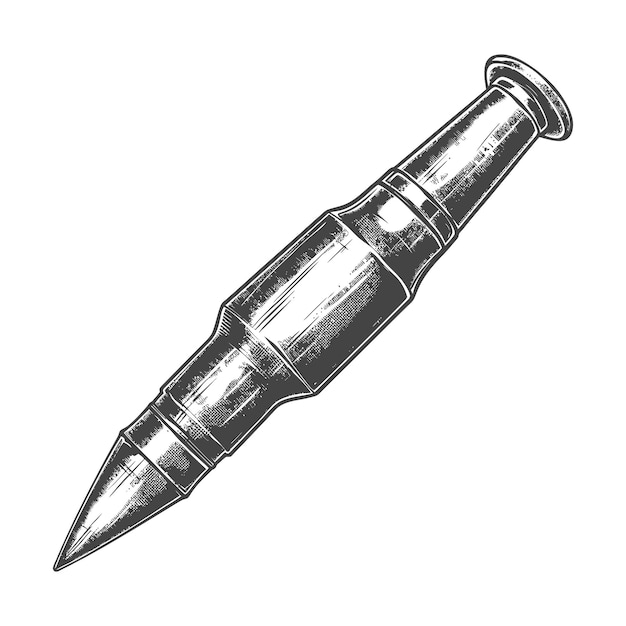 bullet full with engraving style