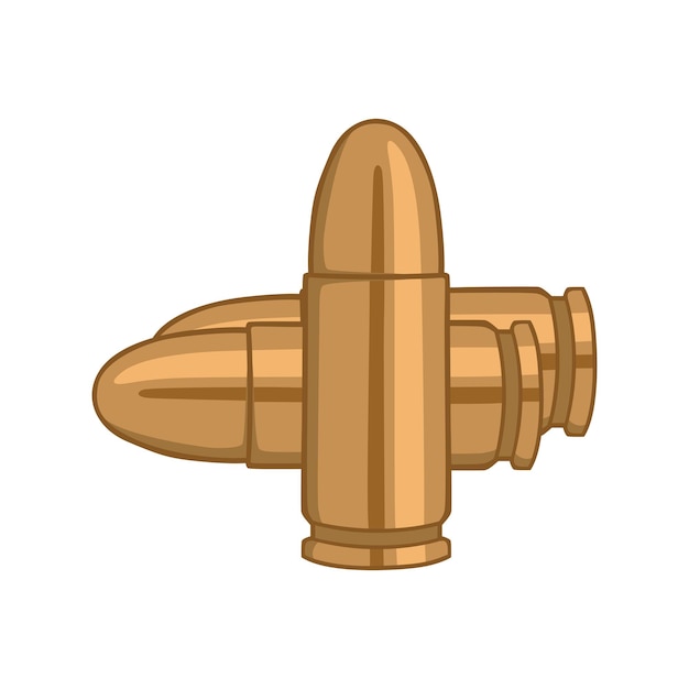 Bullets Vector Military Ammunition Weapon and Gun War Bullets Ammo Shot Caliber Illustration