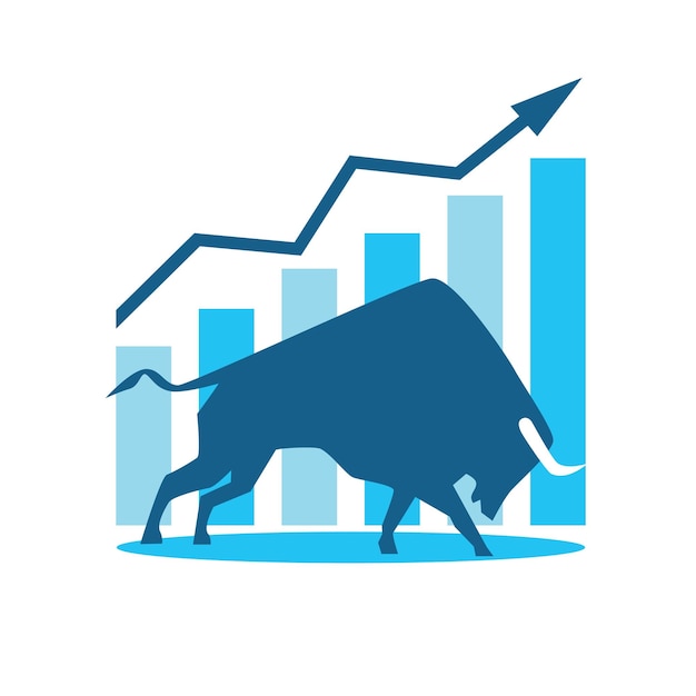 Bullish Stock Illustration Design Increase Chart Design