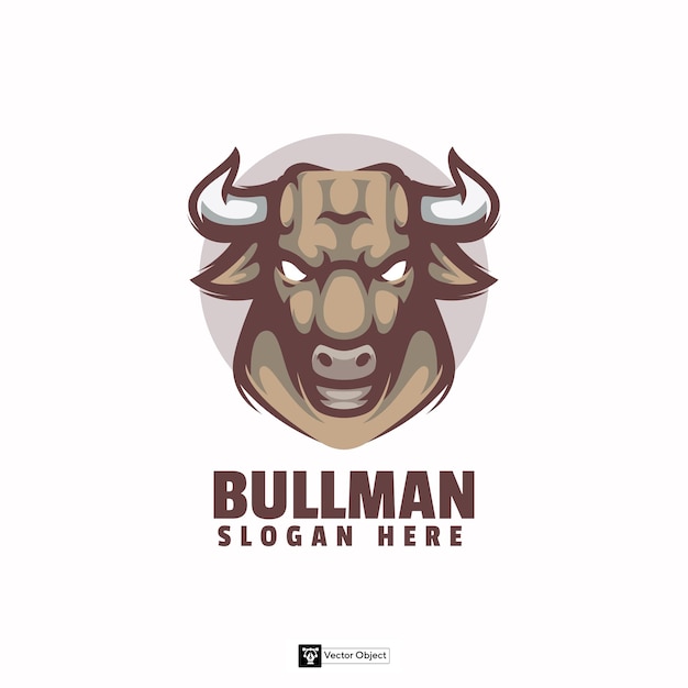 Vector bullman mascot logo design illustration