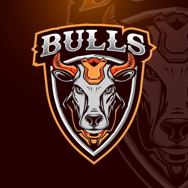 Bulls esports gaming logo template