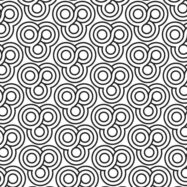 Bulls Eye Seamless Outline Pattern Background