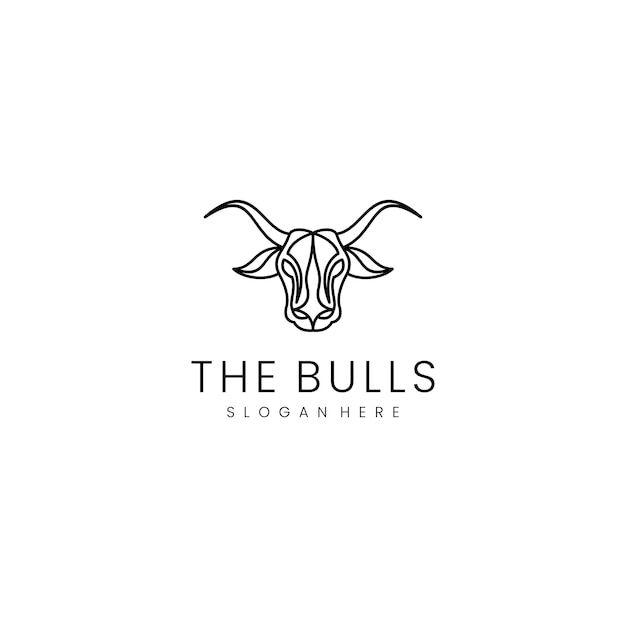 The Bulls logo design icon vector