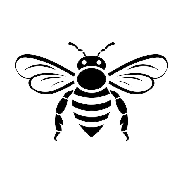 Bumblebee Silhouette clipart on a white background