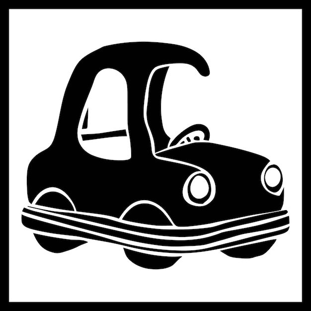 Bumper Car silhouette vector image