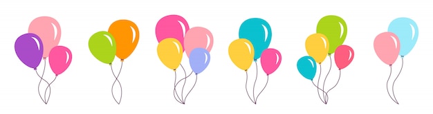 Bunch air balloon birthday party set gift 