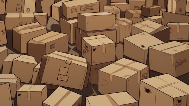 a bunch of boxes that sayhon it